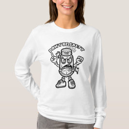 Camiseta Não seja salgado, ilustração engraçada