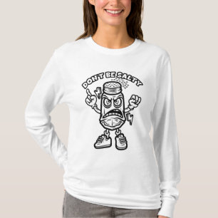 Camiseta Não seja salgado, ilustração engraçada