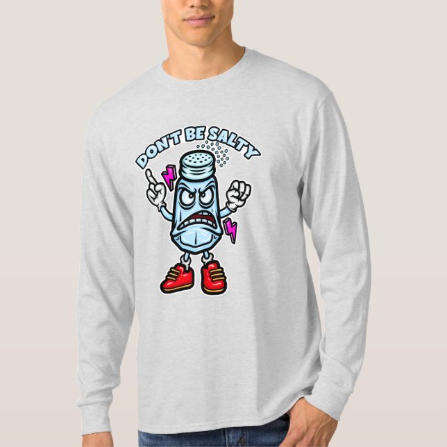 Camiseta Não seja salgado, ilustração engraçada (Frente)