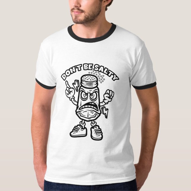 Camiseta Não seja salgado, ilustração engraçada (Frente)