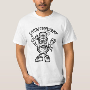 Camiseta Não seja salgado, ilustração engraçada