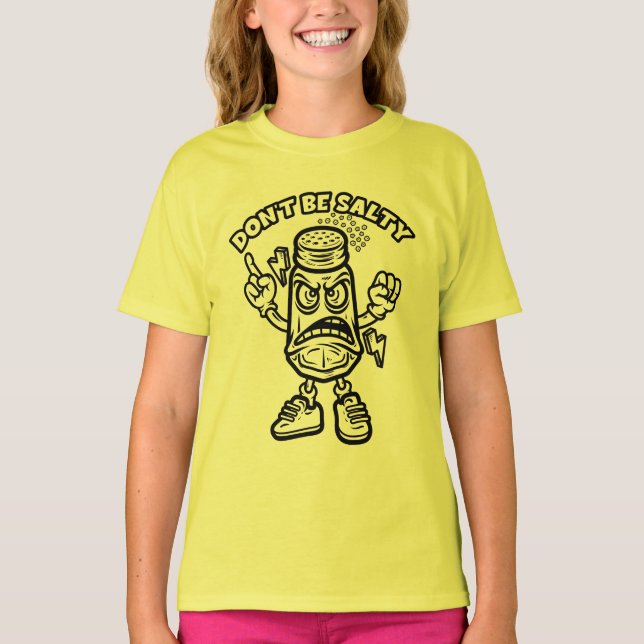 Camiseta Não seja salgado, ilustração engraçada (Frente)
