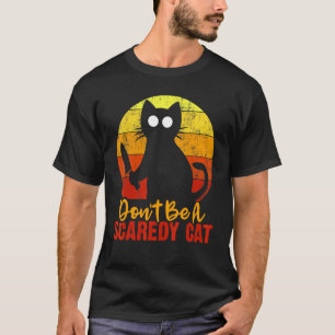 Camiseta Não Seja um Gato Assustado Miau   Gato de Terror S