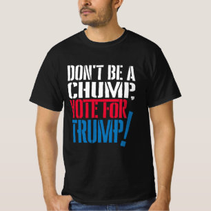 Camiseta não seja um idiota votando em trump