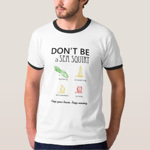 Camiseta Não seja um mar esguincham imagens da cor 4-Squar