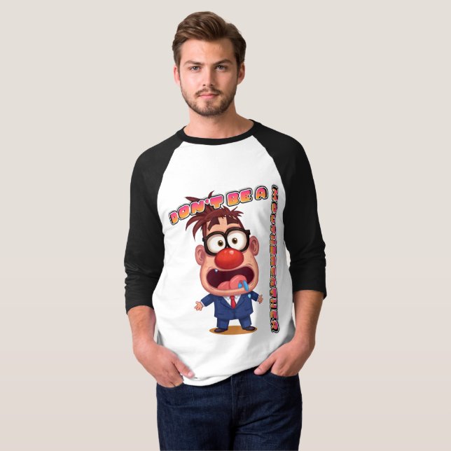 Camiseta Não Seja Um Respirador Bucal Raglan (Frente Completa)