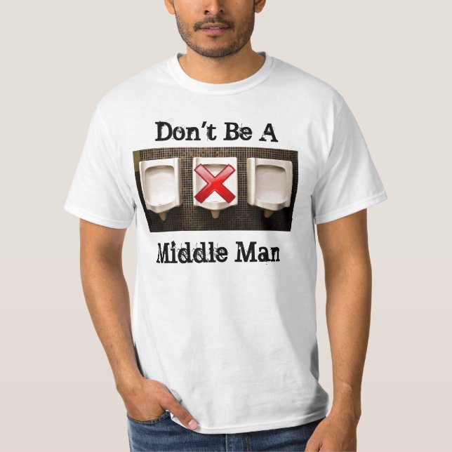 Camiseta Não seja um t-shirt médio do homem (Frente)