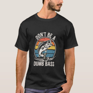 Camiseta Não Seja um Truta Idiota Humor de Pesca Retro