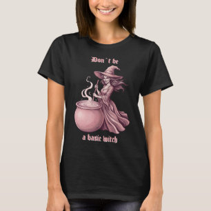 Camiseta Não Seja Uma Bruxa Básica Potion Rosa Vintage Sass