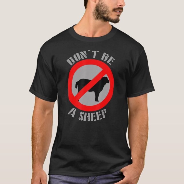 Camiseta Não seja uma política de "Ovelha Liberdade" (Frente)