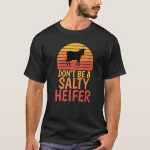 Camiseta Não Seja Uma Vaca Salgada Vintage Cow