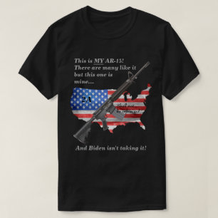 Camiseta Não será violada a American Flag My AR15 DK