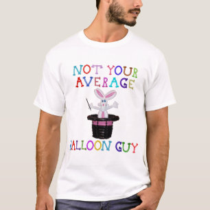 Camiseta Não seu coelho médio da cara do balão no chapé