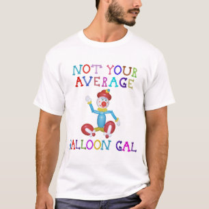 Camiseta Não seu palhaço médio do balão do galão do ba