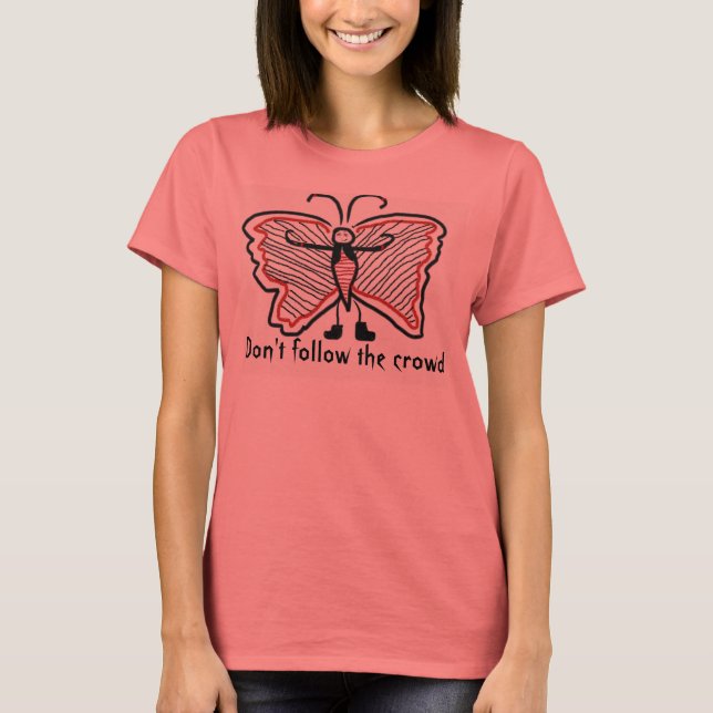 Camiseta Não sigas a multidão (Frente)