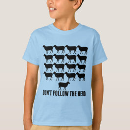 Camiseta Não sigas o "Herd of Sheep Be Yself Kids"