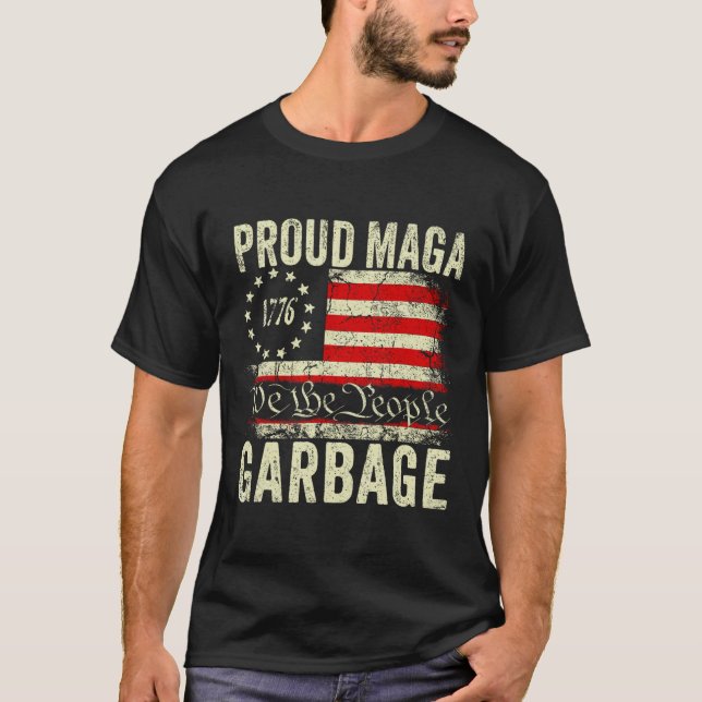 Camiseta Não Somos Garbyge Vote Trump Para O Presidente 202 (Frente)