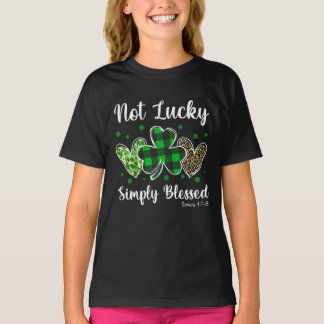 Camiseta Não Sortuda, Basta abençoar Dia de São Patrício Cr