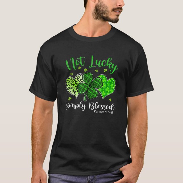 Camiseta Não Sortuda, Bênçãos, Rua De Shamrock Cristão (Frente)