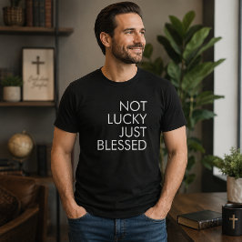 Camiseta Não Sortudo Apenas Abençoado St. Patrick's Cristão