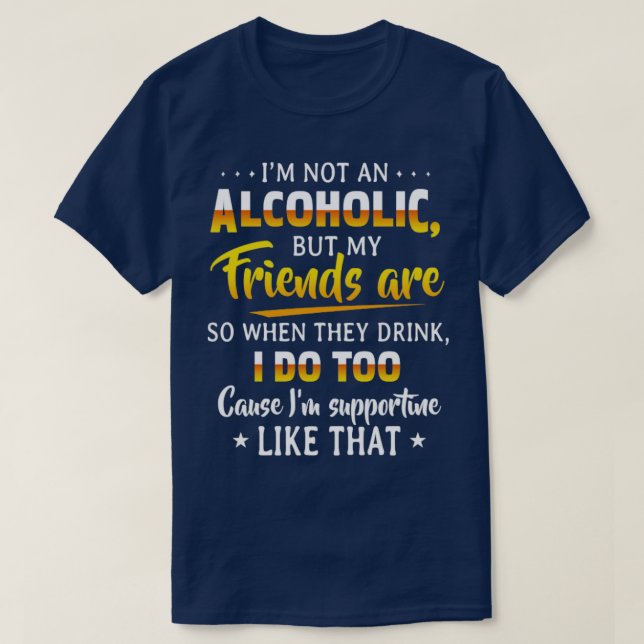 Camiseta Não sou alcoólatra (Frente do Design)