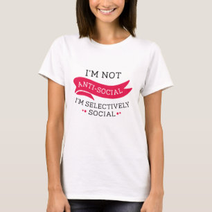 Camiseta Não Sou Anti-Social