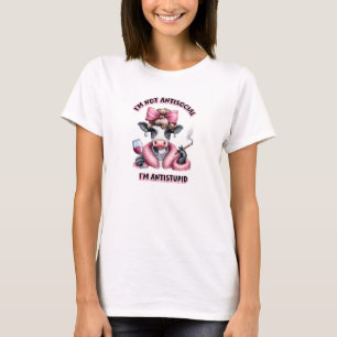 Camiseta Não sou antissocial, sou antiestupidez
