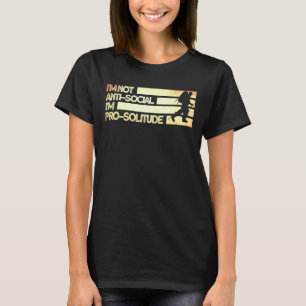 Camiseta Não sou antissocial, sou Pro Solitude Camping Hiki