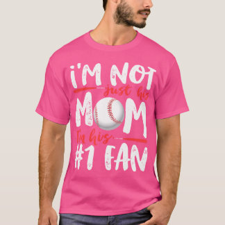 Camiseta Não Sou Apenas A Mãe Número 1 Da Mãe De Beisebol.