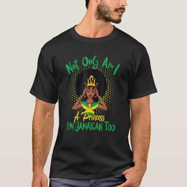 Camiseta Não sou apenas uma princesa que sou jamaicana tamb (Frente)