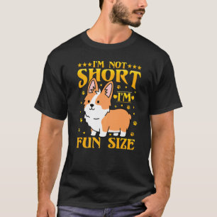 Camiseta Não Sou Baixo Sou Tamanho Divertido Corgi Premium