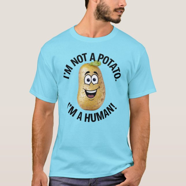 Camiseta Não sou batata, não sou humano (Frente)