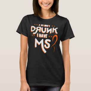 Camiseta Não sou Bebado de ter cicatriz brilhante laranja