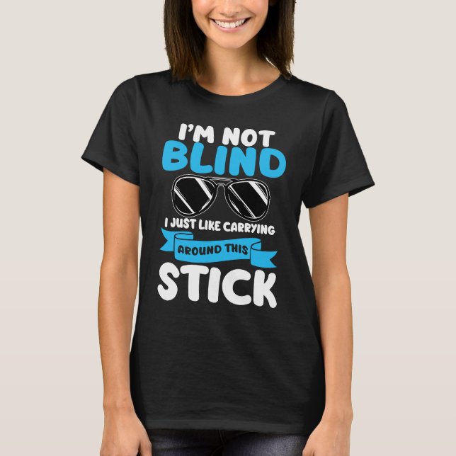 Camiseta Não sou cego, visualmente invisível, Braille Alpha (Frente)
