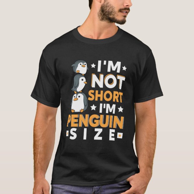 Camiseta Não Sou Curta, Sou Pinguim De Tamanho Engraçado, A (Frente)