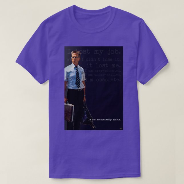 Camiseta Não sou economicamente viável William DFens Foster (Frente do Design)