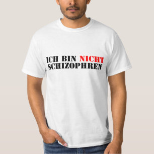 Camiseta “não sou esquizofrénico, Eu/também não” Sh