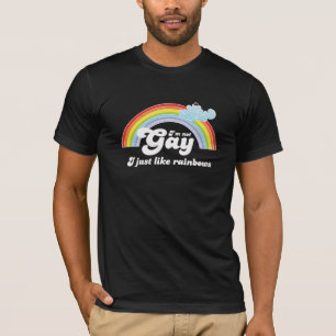 CAMISETA NÃO SOU GAY, GOSTO DE RAINBOWS