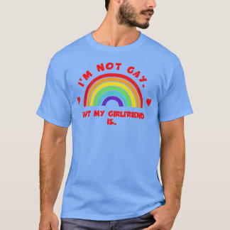 Camiseta Não sou Gay, mas meu Namorada é o mês do orgulho L