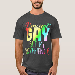 Camiseta Não Sou Gay, Mas Meu Namorado É Presente Com Arc