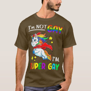 Camiseta Não sou Gay, sou Super Orgulho gay LGBT Flag Unico