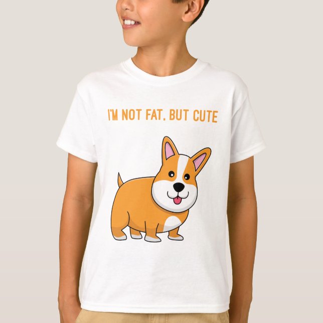 Camiseta Não sou gordo, mas fofo T-Shirt (Frente)