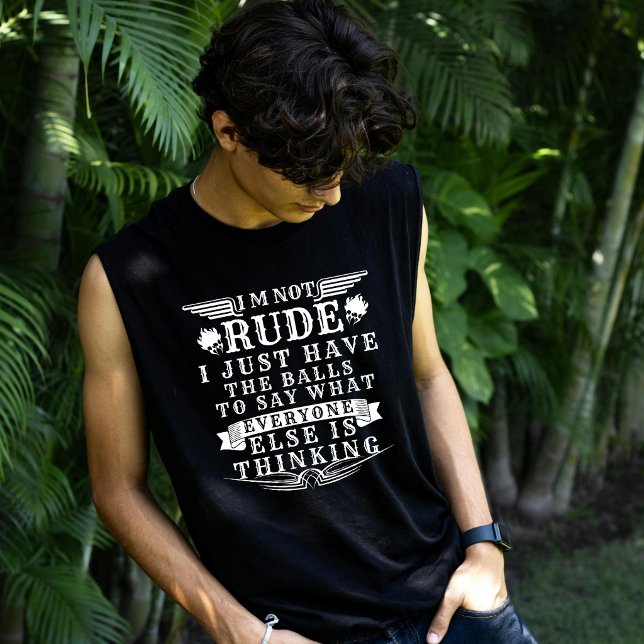 Camiseta Não Sou Grosseiro Eu Só Tenho As Bolas Para Dizer (Criador carregado)