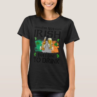 Camiseta Não sou irlandês, mas gosto de beber Rua de cervej