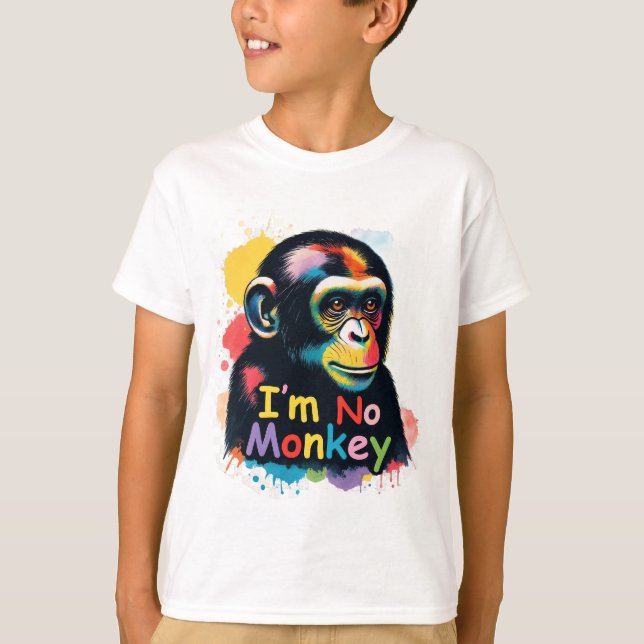 Camiseta "Não Sou Macaco" (Frente)