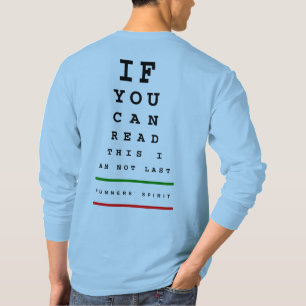 Camiseta Não sou o último gráfico ocular - LS Sport-Tek Run