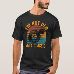 Camiseta Não sou o velho e engraçado registro de vinil clás