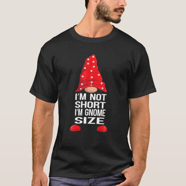 Camiseta Não sou pequeno, sou do tamanho do Gnomo - Xmas En (Frente)