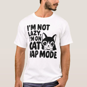 Camiseta Não sou preguiçoso, estou no modo Cat Nap