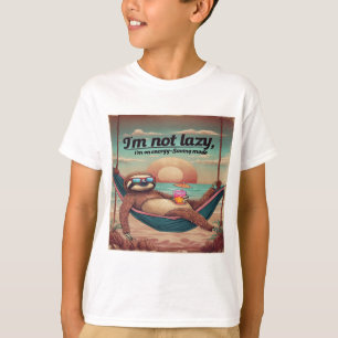 Camiseta Não sou preguiçoso, estou no modo de economia de e